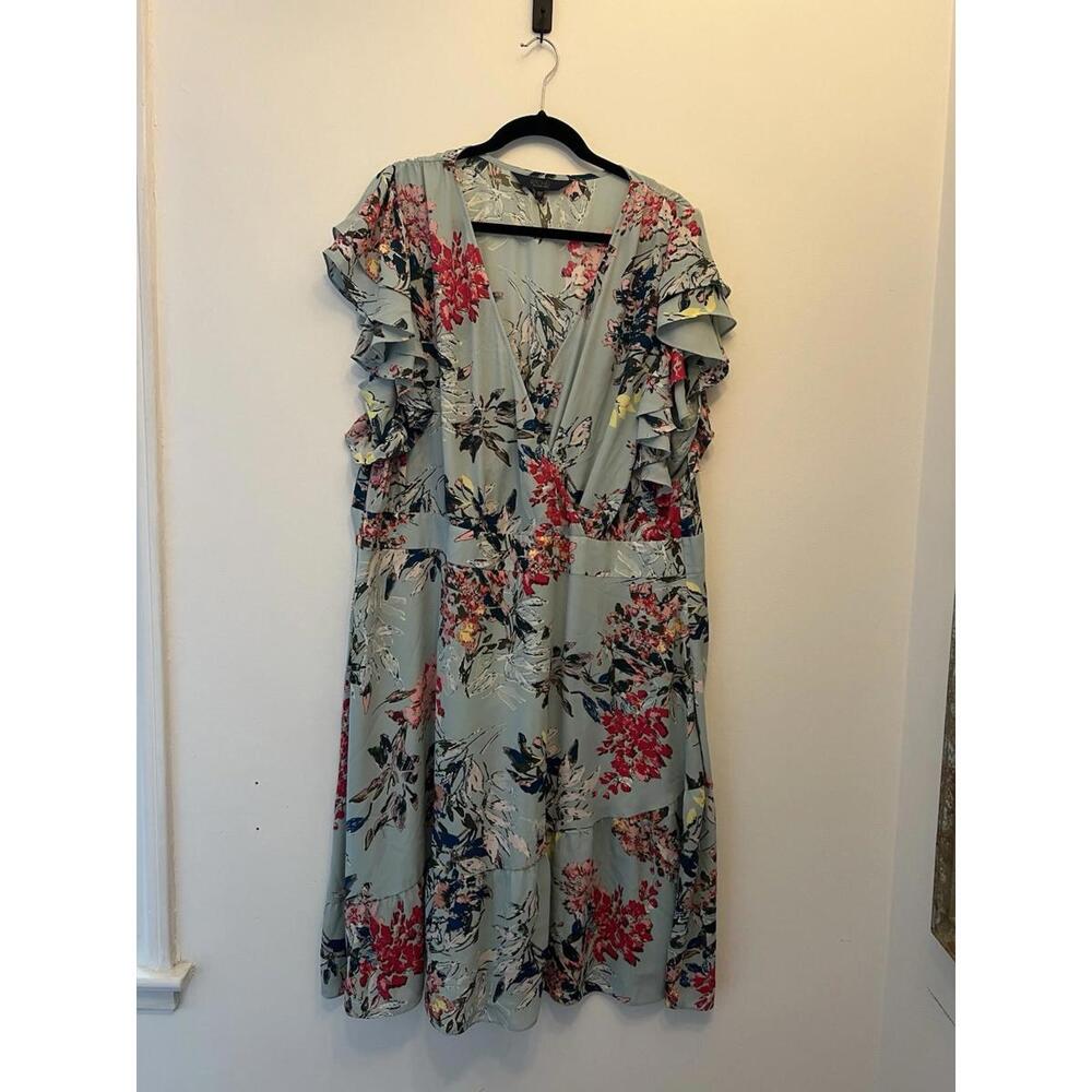 Rachel Roy Blue Flowered Dress Size 24W